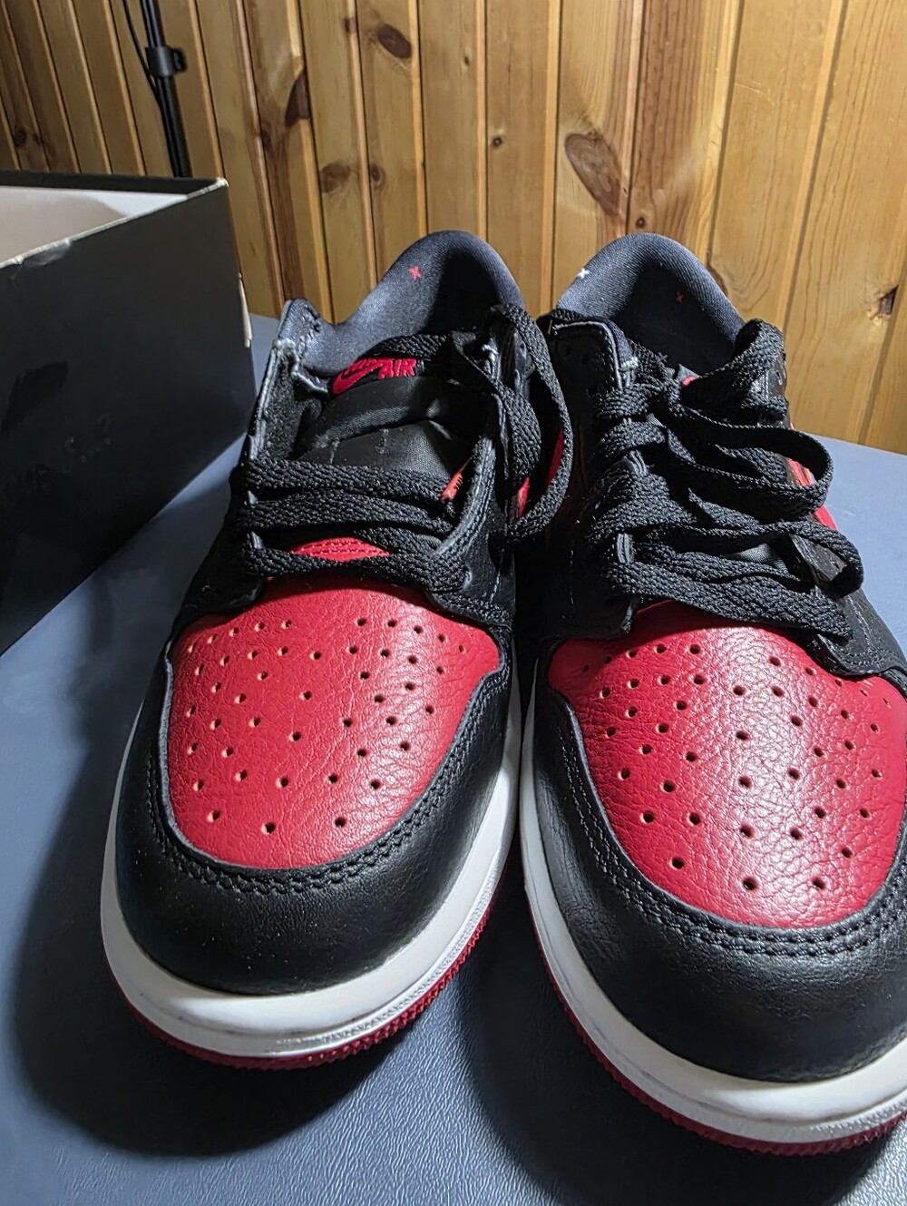 Jordan 1 Low OG "Imagine If" Men's Black & Red Size 9m.